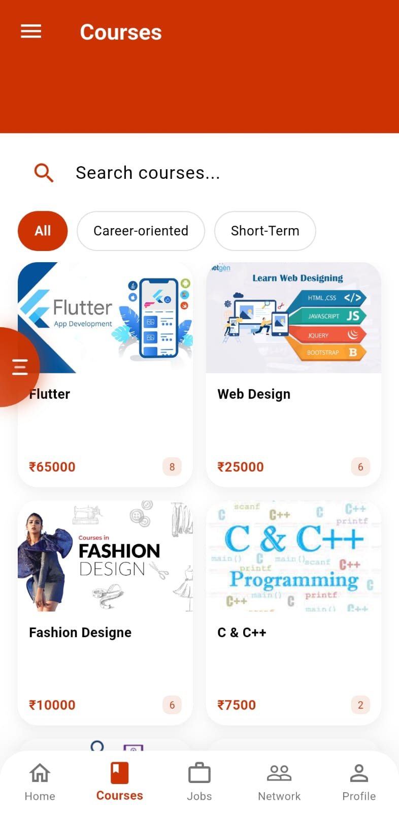 Courses Screen